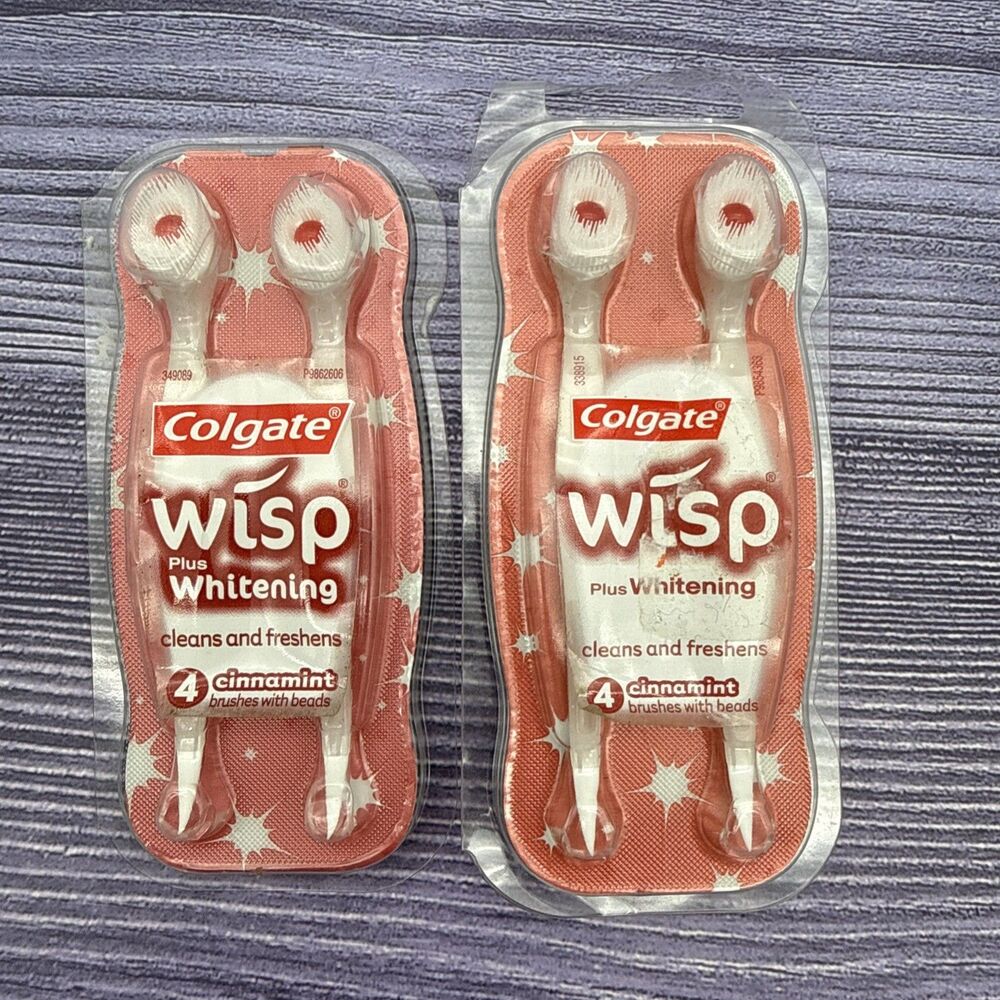 Colgate Wisp Mini Toothbrushes 5 Pack Cinnamon Cinnamint See Photos